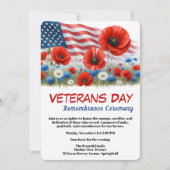 Veterans Day | Remembrance Ceremony 招待状 (正面)