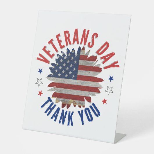 VETERANS DAY THANK YOU 台座サイン (正面)