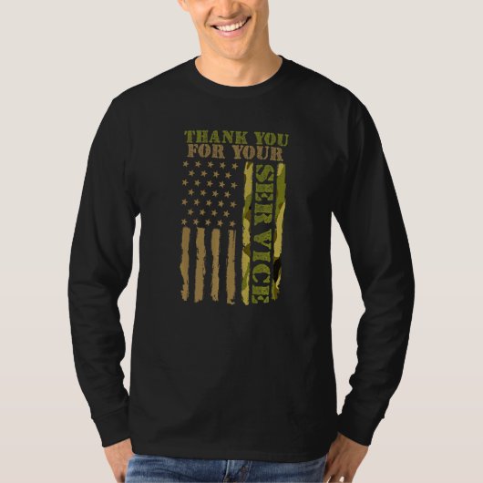 Veterans Day Thank You for your Service Soldier Me Tシャツ (正面)