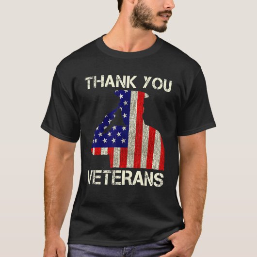 Veterans Day Thank You Veterans Patriotic Memorial Tシャツ (正面)