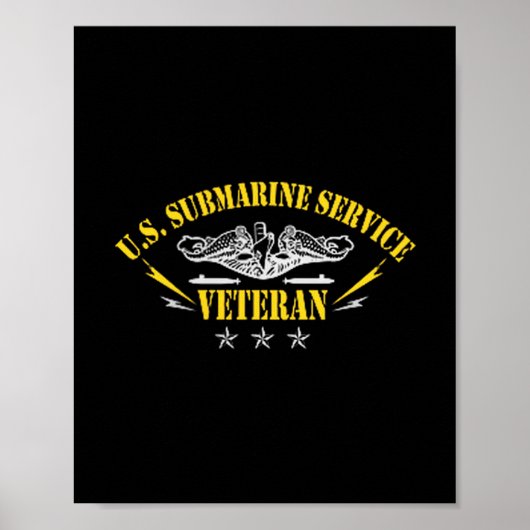 Veterans Day U.s Submarine Force Silent Service Lo ポスター (正面)