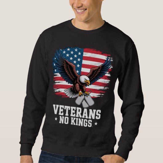 Veterans No Kings アメリカンイーグル スウェットシャツ (正面)