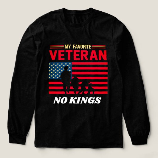 Veterans No Kings - 愛国ベテランズデー 2025 トライブレンドTシャツ (デザイン正面)