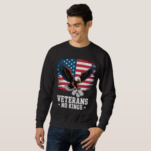 Veterans No Kings American Eagle  スウェットシャツ (正面フル)