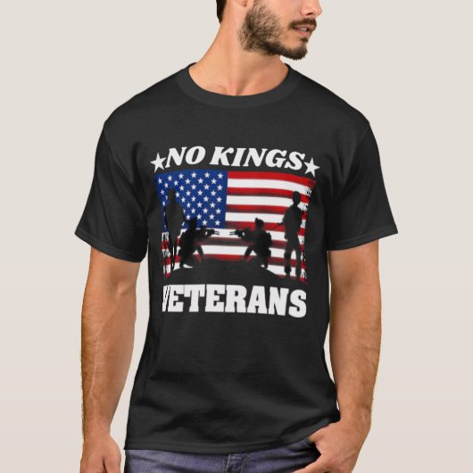 Veterans No Kings - Patriotic Veterans Day 2025 Tシャツ (正面)