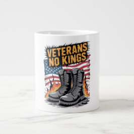 Veterans No Kings USA Flag ジャンボコーヒーマグカップ
