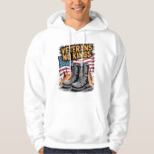 Veterans No Kings USA Flag パーカ (正面)