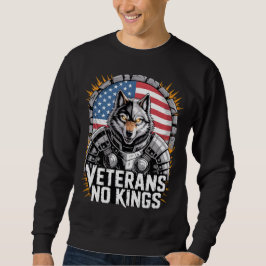 Veterans No Kings Wolf Design for Proud Military スウェットシャツ