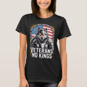 Veterans No Kings Wolf Design for Proud Military Tシャツ (正面)