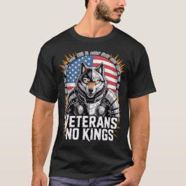 Veterans No Kings Wolf Design for Proud Military Tシャツ