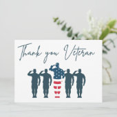 Veterans Thank You | Patriotic Appreciation サンキューカード (スタンド正面)
