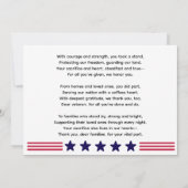 Veterans Thank You | Patriotic Appreciation サンキューカード (裏面)