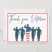 Veterans Thank You | Patriotic Appreciation サンキューカード (正面)