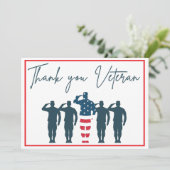 Veterans Thank You | Patriotic Appreciation サンキューカード (スタンド正面)