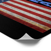 VETERANS USA FLAG 4TH OF JULY Tシャツ ポスター (角)