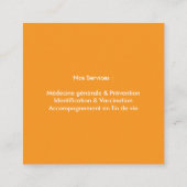 Vétérinaire Minimaliste Logo Professionnel スクエア名刺 (裏面)