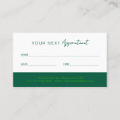 Veterinarian Appointment Card | Pet Care Center 予約カード (裏面)
