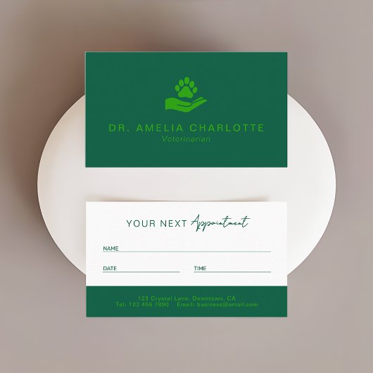 Veterinarian Appointment Card | Pet Care Center 予約カード