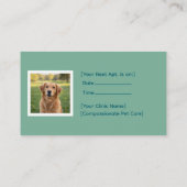 Veterinarian Appointment Card | Photo Template 名刺 (裏面)