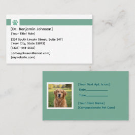 Veterinarian Appointment Card | Photo Template 名刺