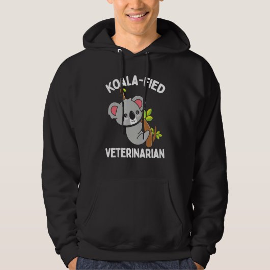 Veterinarian Appreciaton Koalafied Vet School Koal パーカ (正面)