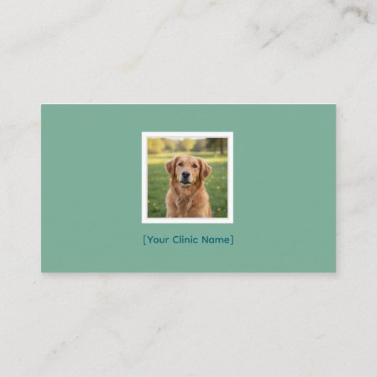 Veterinarian Business Card | Photo Logo 名刺 (裏面)