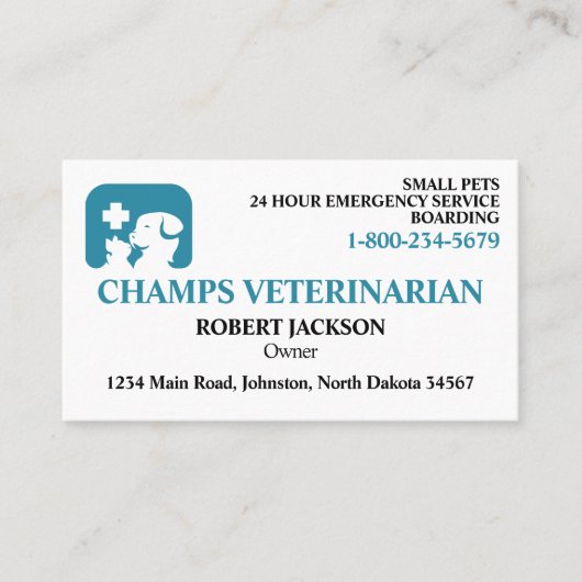 Veterinarian Clinic 名刺 (正面)