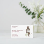Veterinarian Clinic Animal Hospital Business Card 名刺 (スタンド正面)