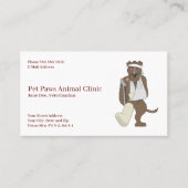 Veterinarian Clinic Animal Hospital Business Card 名刺 (正面)