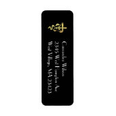 Veterinarian Gold Graduation Return Address ラベル (正面)