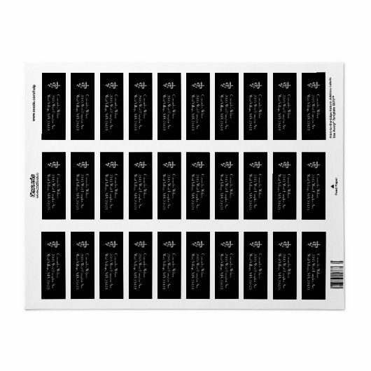 Veterinarian Graduation Black Silver ラベル (フルシート)