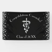 Veterinarian Graduation Black Silver 横断幕 (横)