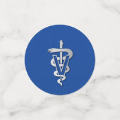 Veterinarian Graduation Blue Silver コンフェッティ (スモール正面)