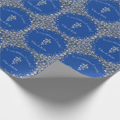 Veterinarian Graduation Blue Silver ラッピングペーパー (角)
