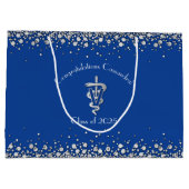 Veterinarian Graduation Blue Silver ラージペーパーバッグ (裏面)
