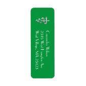 Veterinarian Graduation Green Silver ラベル (正面)