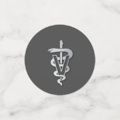 Veterinarian Graduation Grey Silver コンフェッティ (スモール正面)