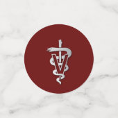 Veterinarian Graduation Maroon Silver コンフェッティ (スモール正面)