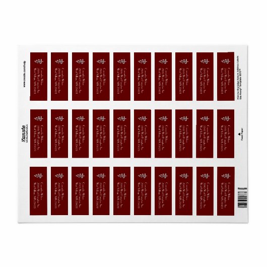 Veterinarian Graduation Maroon Silver ラベル (フルシート)