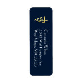Veterinarian Graduation Navy Blue Gold ラベル (正面)