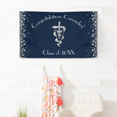 Veterinarian Graduation Navy Blue Silver 横断幕 (インサイチュ)