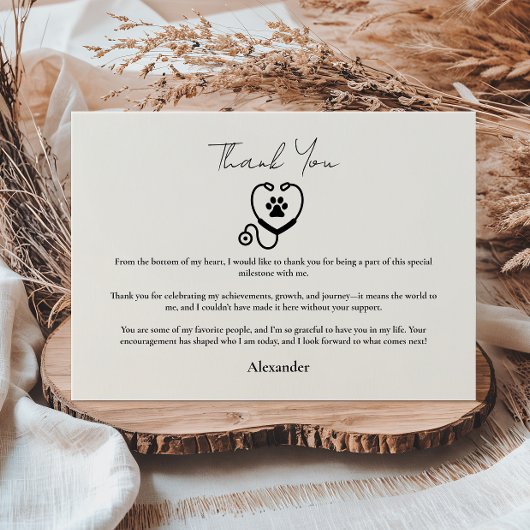 Veterinarian Graduation Party サンキューカード