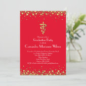Veterinarian Graduation Red Gold 招待状 (スタンド正面)