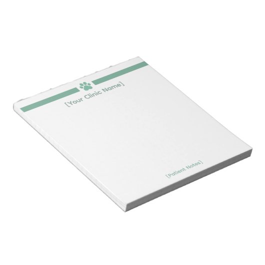 Veterinarian Office Notepad | Custom Logo ノートパッド (アングル)