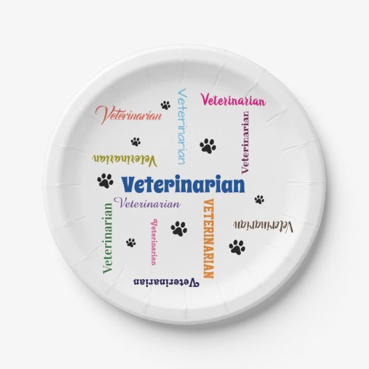 Veterinarian Paper Plates ペーパープレート (正面)