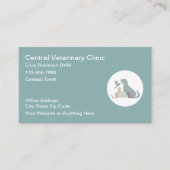 Veterinarian Pastel Color Business Cards 名刺 (正面)
