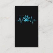 Veterinarian Paw Heartbeat Love Animals Vet Tech 名刺 (正面)