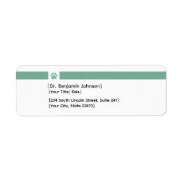 Veterinarian Return Address Labels Template ラベル