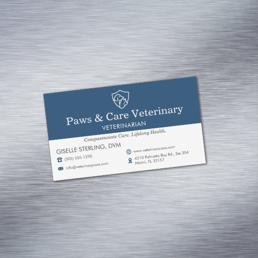 Veterinarian Vet Pet Office  マグネット名刺 (インサイチュ)
