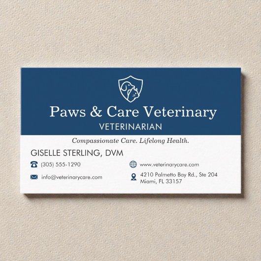 Veterinarian Vet Pet Office  名刺